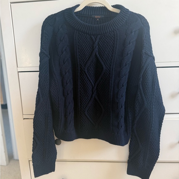 Quince Navy Cable Knit Sweater - Picture 5 of 5